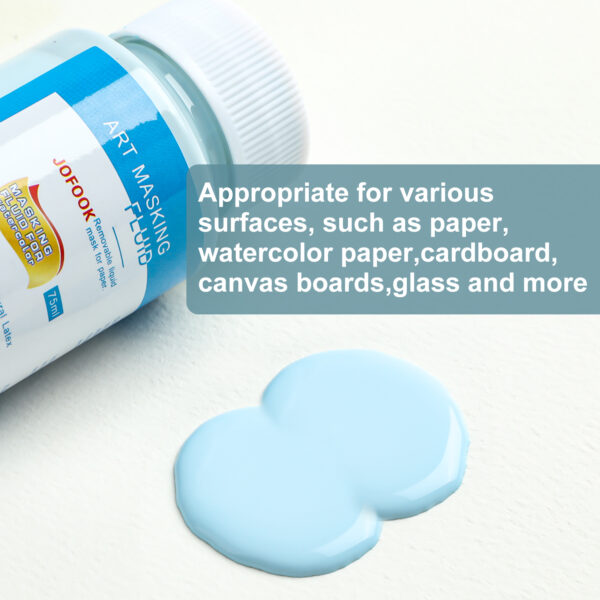 Liquid Latex Art Masking Fluid(5.3 fl oz) for Watercolor, Gouache Painting, Ink & Illustration, Arts Projects & Crafts Supplies Drawing Gum,Set of Two Bottles, Blue - Image 5